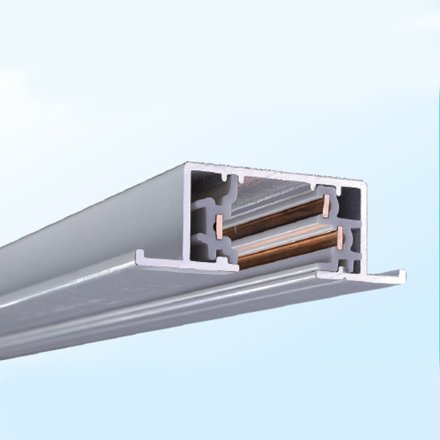 嵌入式3线(单回路)路轨 a类(含轨道,双尾盖)1米导轨 长度100cm 银灰色